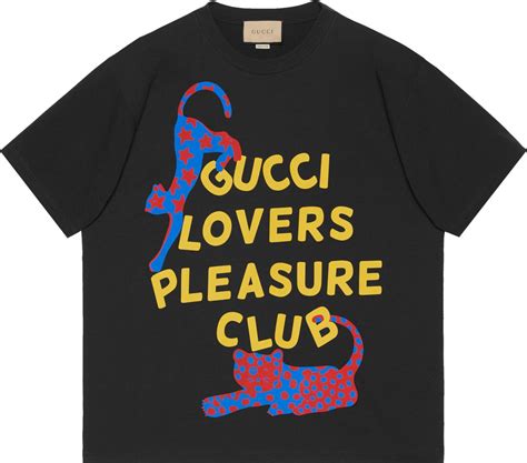 gucci lovers pleasure club shirt|Gucci Lovers Pleasure Club cotton T.